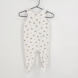 Ralph Lauren White One Piece with Built-in Footies